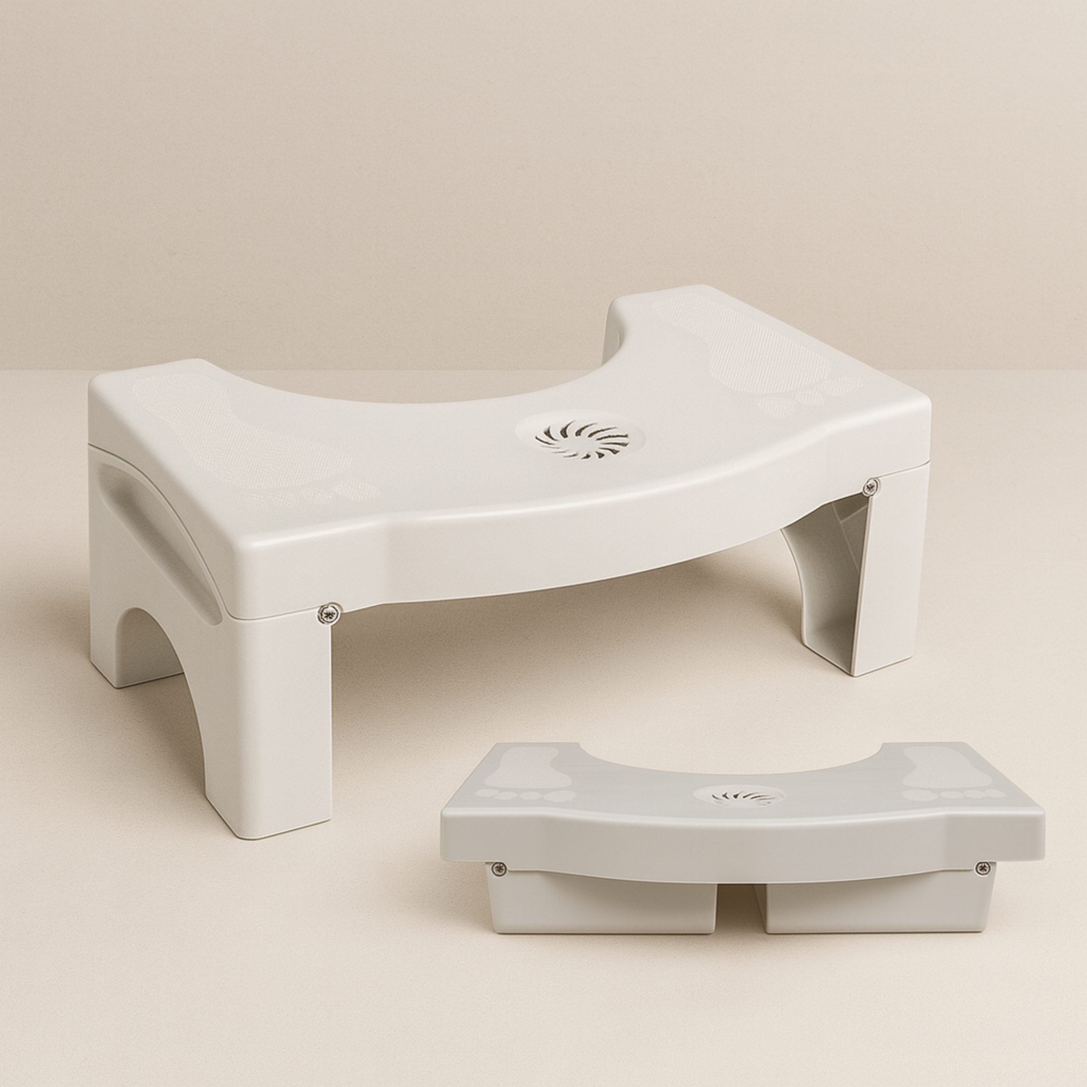 STEP RELAX — FOLDING TOILET STOOL WITH AROMA BOX - Luxeart