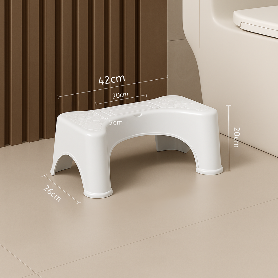 STEP SMART – NON-SLIP TOILET STOOL WITH PHONE SLOT - Luxeart