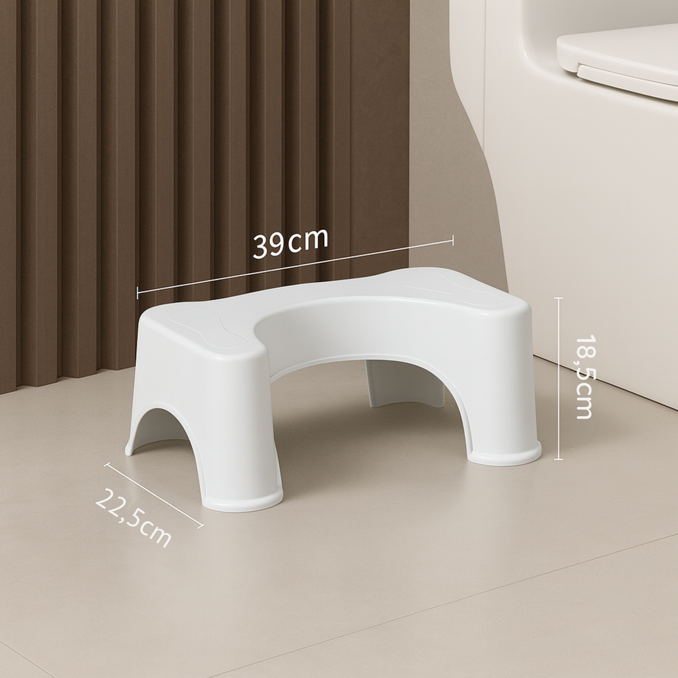 STEP BASIC — NON-SLIP TOILET STOOL - Luxeart