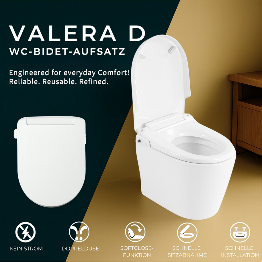 VALERA  D — NON-ELECTRIC BIDET SEAT - Luxeart