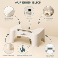STEP SMART – NON-SLIP TOILET STOOL WITH PHONE SLOT - Luxeart