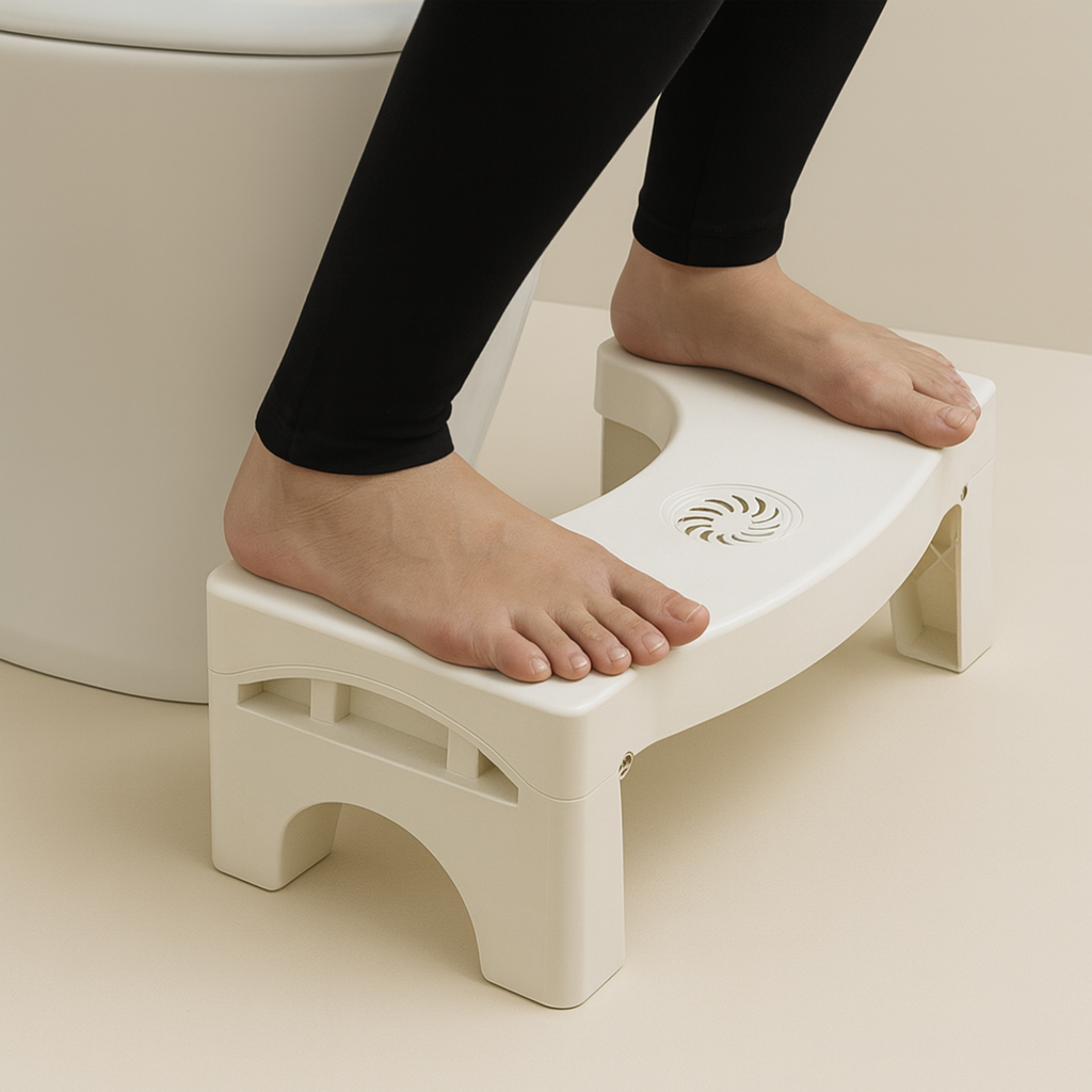 STEP RELAX — FOLDING TOILET STOOL WITH AROMA BOX - Luxeart