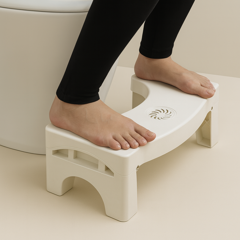 STEP RELAX — FOLDING TOILET STOOL WITH AROMA BOX - Luxeart