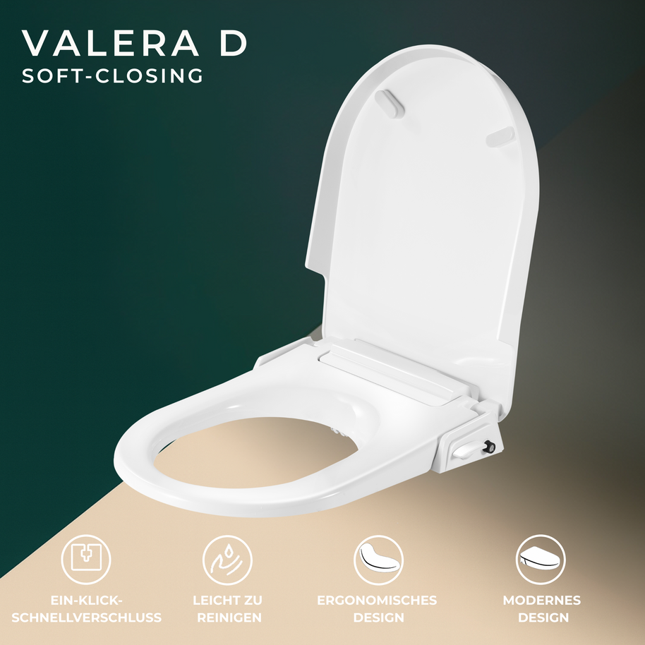VALERA  D — NON-ELECTRIC BIDET SEAT - Luxeart