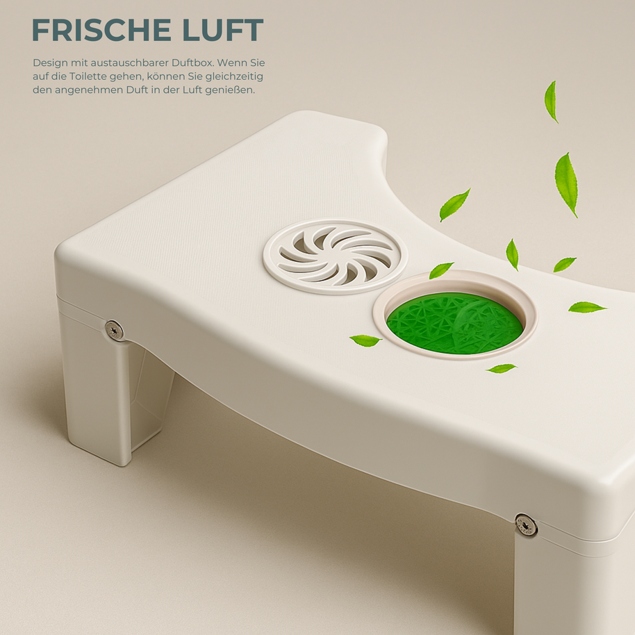 STEP RELAX — FOLDING TOILET STOOL WITH AROMA BOX - Luxeart