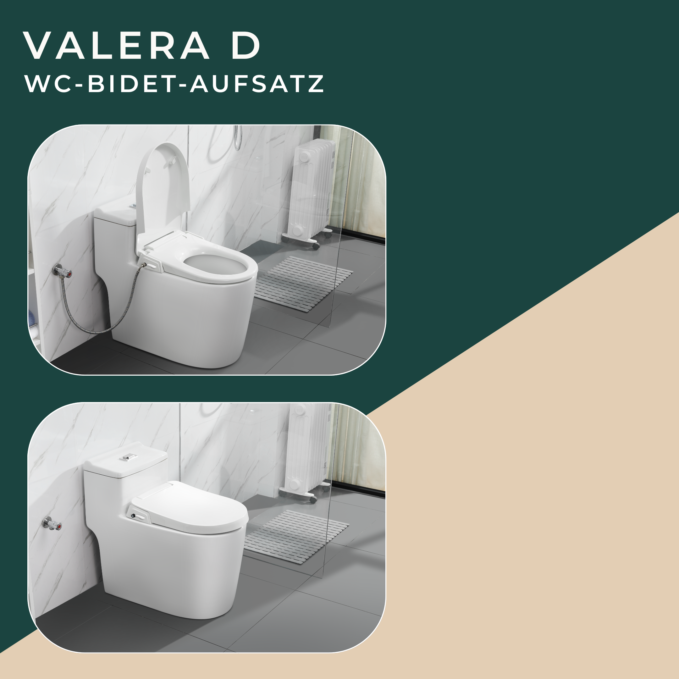 VALERA  D — NON-ELECTRIC BIDET SEAT - Luxeart