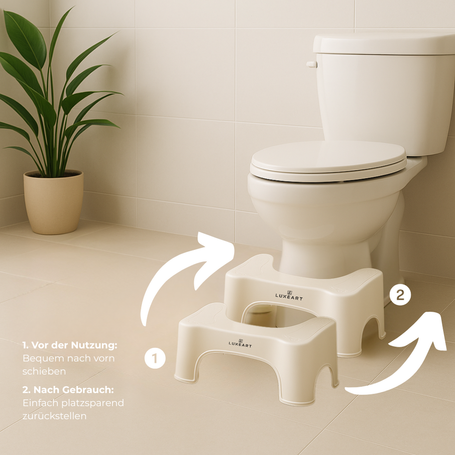 STEP BASIC — NON-SLIP TOILET STOOL - Luxeart
