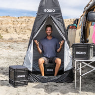 LUXEART X BOXIO SANITARY PLUS  | Mobile bathroom with TENT - Luxeart