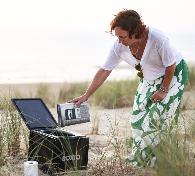 LUXEART X BOXIO SANITARY PLUS  | Mobile bathroom with TENT - Luxeart