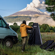 LUXEART X BOXIO SANITARY PLUS  | Mobile bathroom with TENT - Luxeart