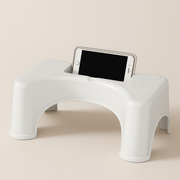 STEP SMART – NON-SLIP TOILET STOOL WITH PHONE SLOT - Luxeart