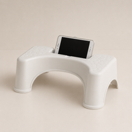 STEP SMART – NON-SLIP TOILET STOOL WITH PHONE SLOT - Luxeart
