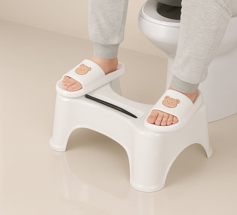 STEP SMART – NON-SLIP TOILET STOOL WITH PHONE SLOT - Luxeart