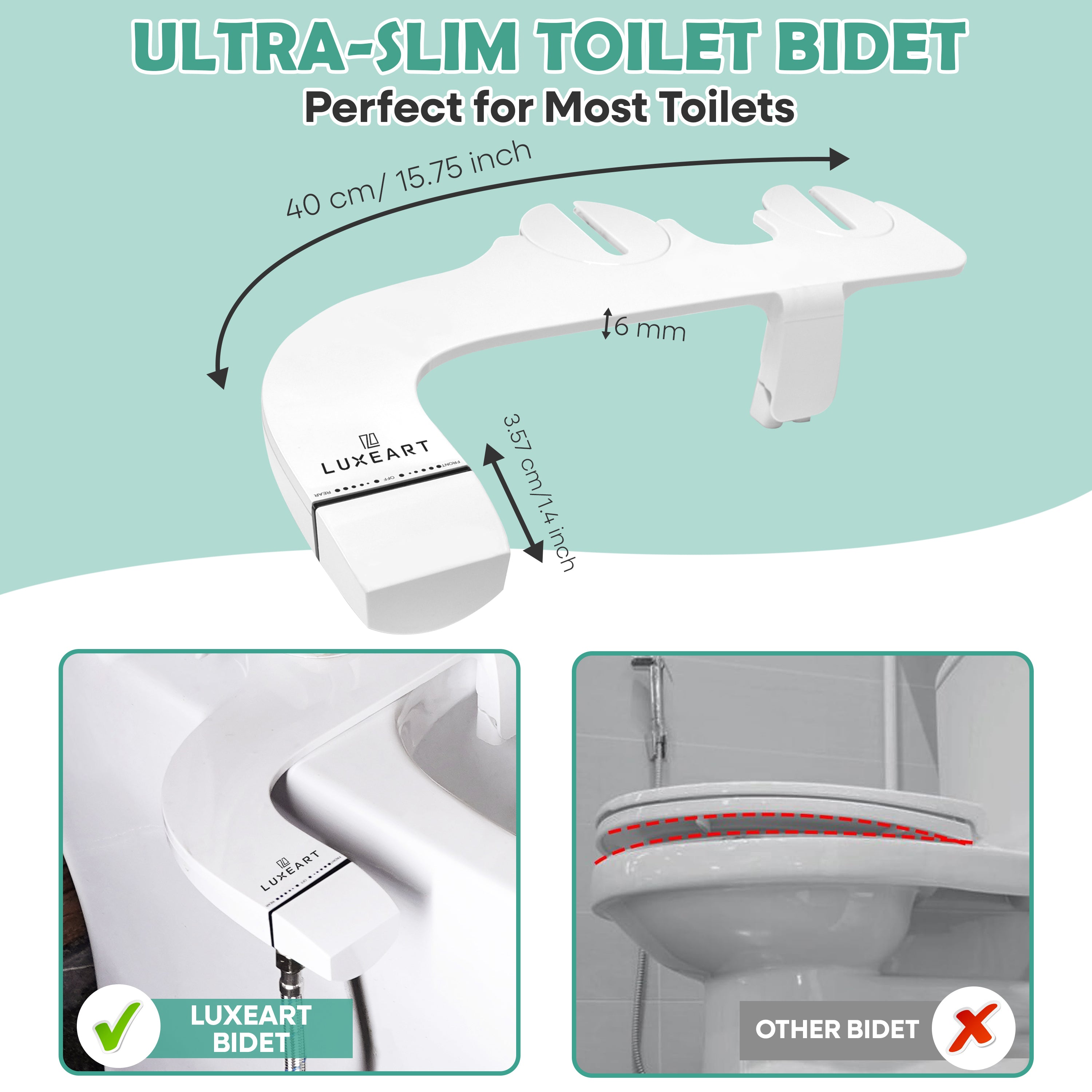 Modern Non Electric Japanese Toilet Bidet Sprayer Attachment - Luxeart