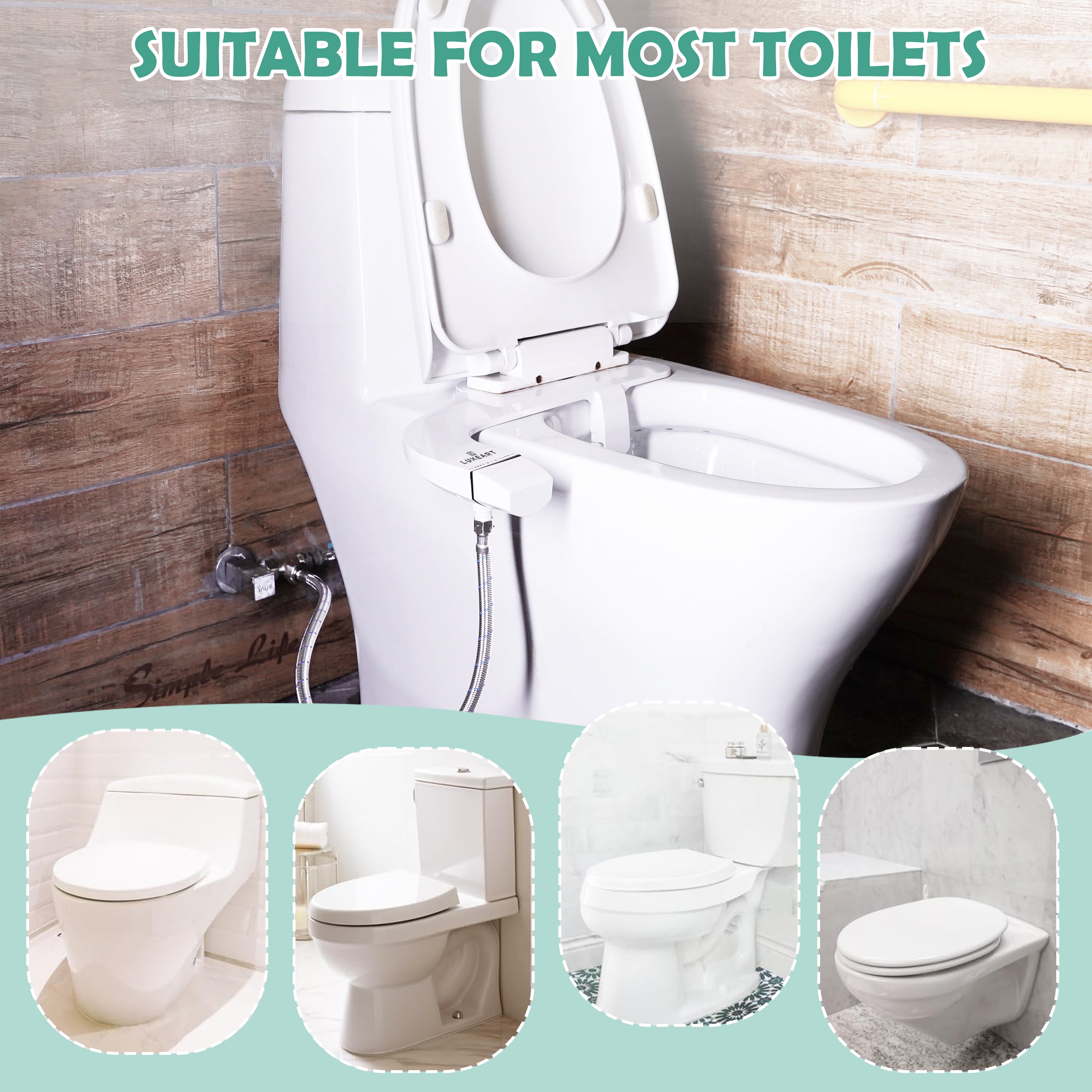 Modern Non Electric Japanese Toilet Bidet Sprayer Attachment - Luxeart